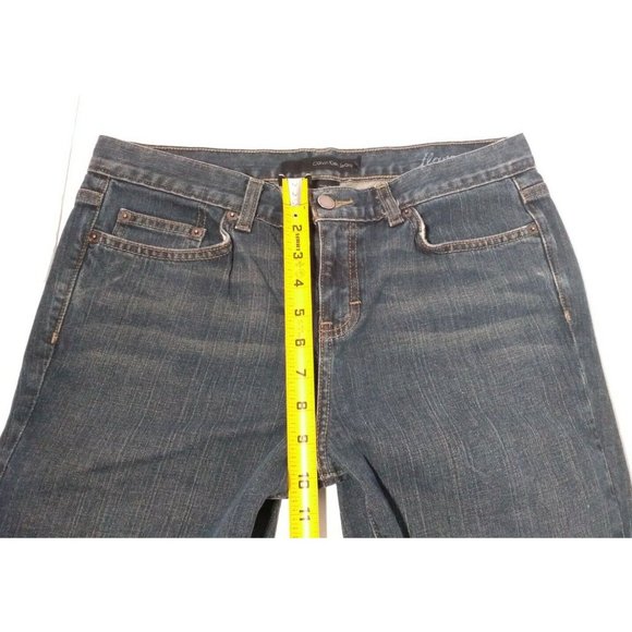 COPY - Calvin Klein Womens Jeans Size 10 Flare Fit Embroidered Medium Wash (34x… - Picture 3 of 6
